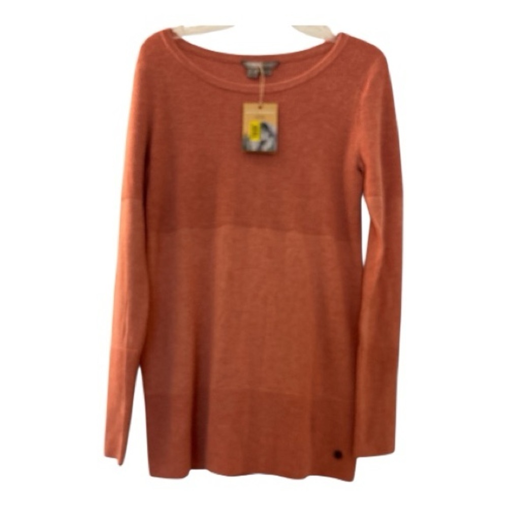 ROYAL ROBBINS sweater, salmon pink, size M, soft wool blend, crew neck, relaxed